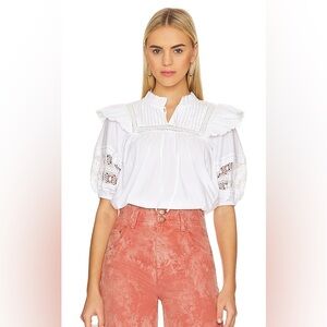 NWT CLEOBELLA organic white Bridget blouse size X-Small